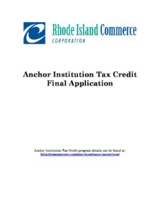 Anchor Institution Tax Credit Final Application pdf
