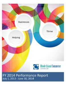 Commerce RI FY14 Annual Report FINAL pdf