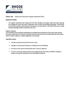 Government Procurement Program Coordinator pdf