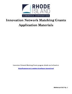 Network Matching Grant Application pdf