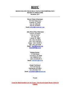 RIIFC Board Members 2017 pdf