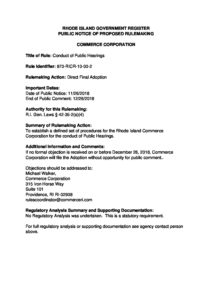 Public Notice and Draft Regulation Conduct of Public Hearings pdf