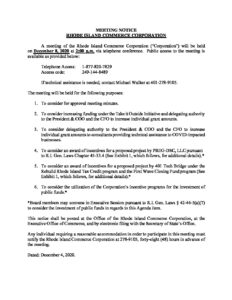 2020 12 8 Board Public Notice of Meeting pdf