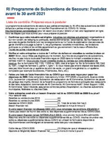 Checklist French pdf