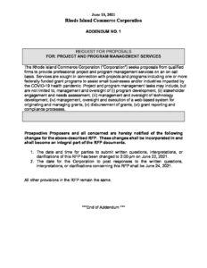 Addendum 1 to RFP for Project and Program Management Services pdf