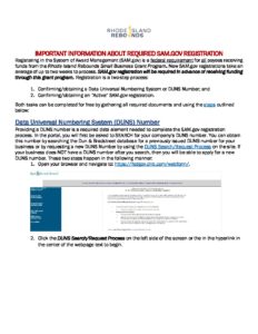 DUNS and SAM.gov Registration Instructions pdf
