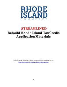 Streamlined Rebuild RI Tax Credit Application UPDATED 5.11.22 pdf