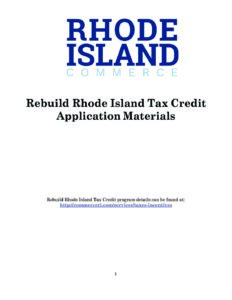 Rebuild RI Tax Credit Application Updated form 1 pdf
