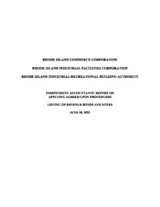 Rhode Island Commerce Corporation Listing of Revenue Bonds and Notes pdf