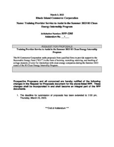 Deadline Extension Addendum 1 for RFP 2305 pdf