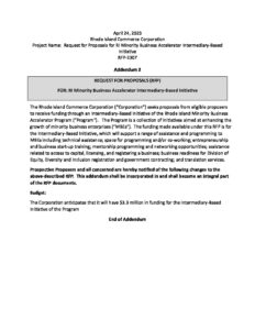 Addendum 2 to Minority Business Accelerator Intermediary Based Initiative RFP pdf