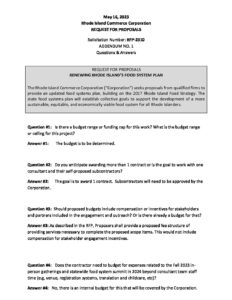 Addendum 1 to RFP For Reviewing Rhode Islands Food System Plan 05.16 pdf