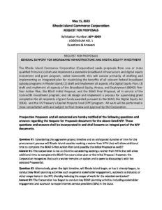 Addendum 1 to the RFP for General Support for Broadband Infrastructure and Digital Equity Investment 05.15.2022 pdf