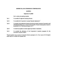 9 18 2023 Public Meeting Agenda pdf