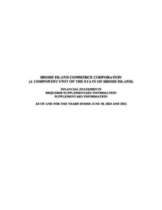 RI Commerce Corporation finalized FS FY23 pdf